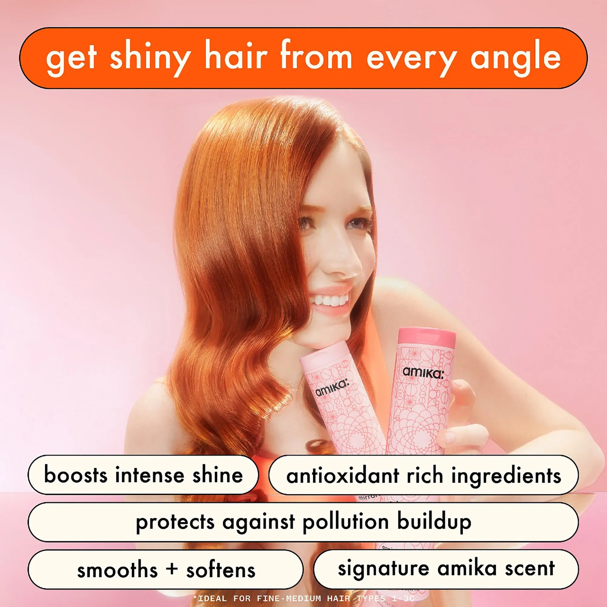 Amika Mirrorball Shampoo and Conditioner Duo - 33.8oz