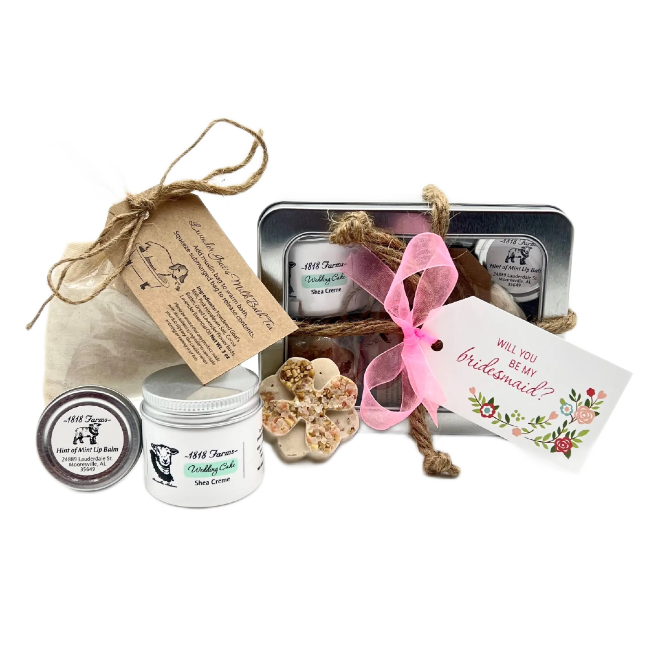 "Will You Be My Bridesmaid?" Skin Softening Gift Set