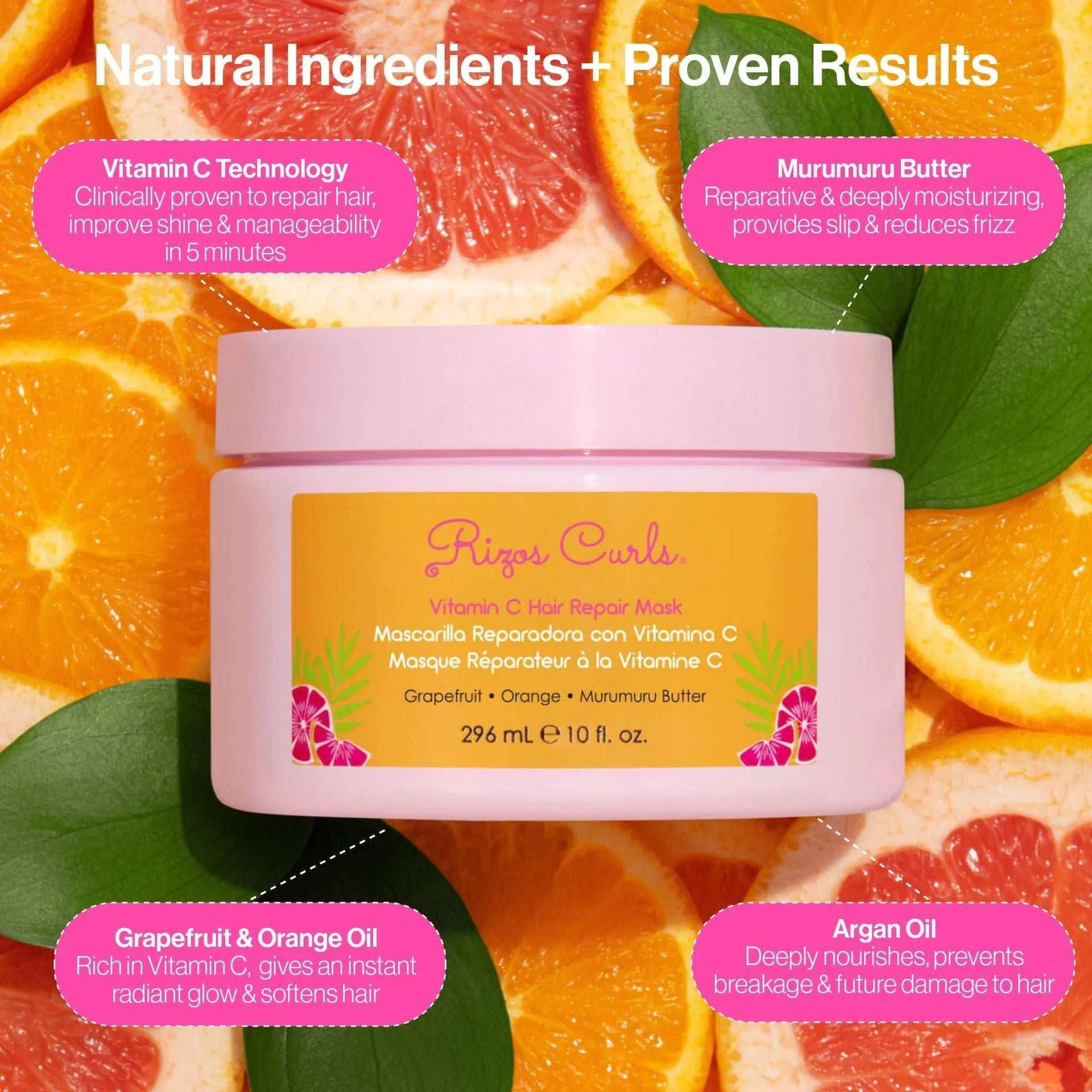 Rizos Curls NEW Vitamin C Hair Repair Mask
